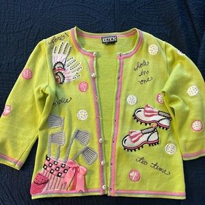 Betty Boop Golf Themed Cardigan